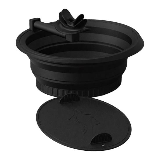 Facial Ice Bath Bowl, with Breathing Hose Design, Foldable Silicone Skin Care Cold Therapy Spa Tool for Home Travel Camping