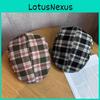 Vintage Artistic Cotton Cap With Short Brim For Autumn Winter Casual Women