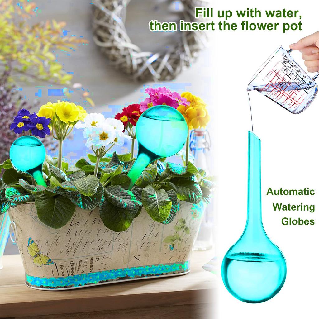 Plant Watering Stakes, Large 10pcs Flower Automatic Watering Bulbs,Garden Self Watering Planter Insert for Daily Watering