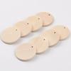 50Pcs DIY Crafts Wooden Discs with Keychain 35mm Round Wooden Ornaments  Reminder Record