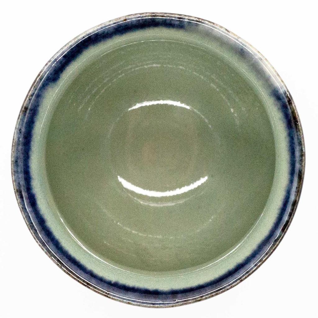 Minoru Small Green Mishima Made In Japan Maeken, Kyo-yaki, Kiyomizu-yaki, Ando, Teacup, Glaze, Carving,