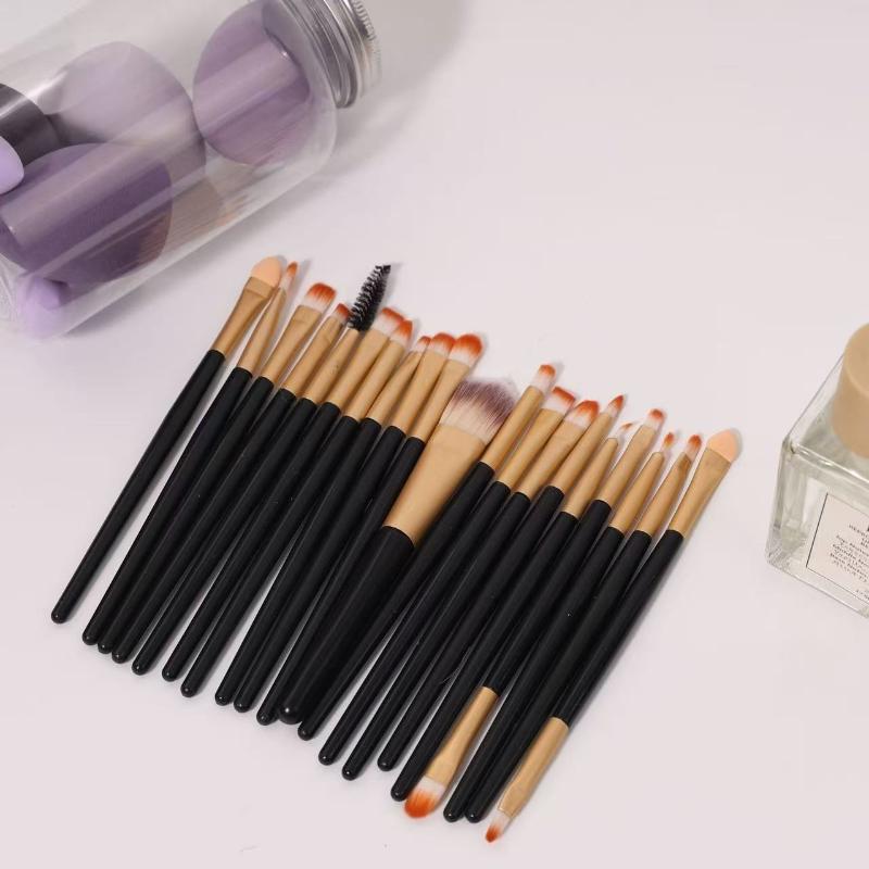 Deluxe 20Pcs Eye Makeup Brush Collection Perfect for Eyeshadow and Eyebrow with Professional-Grade