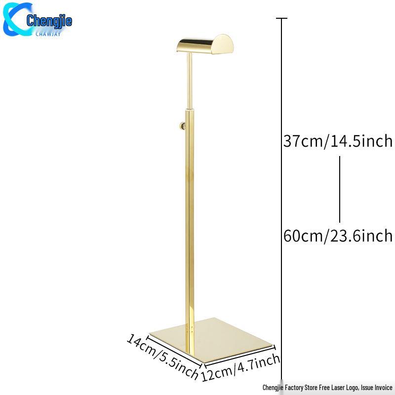 Adjustable Stainless Steel Floor-Standing Bag Display Stand for Women's Bags