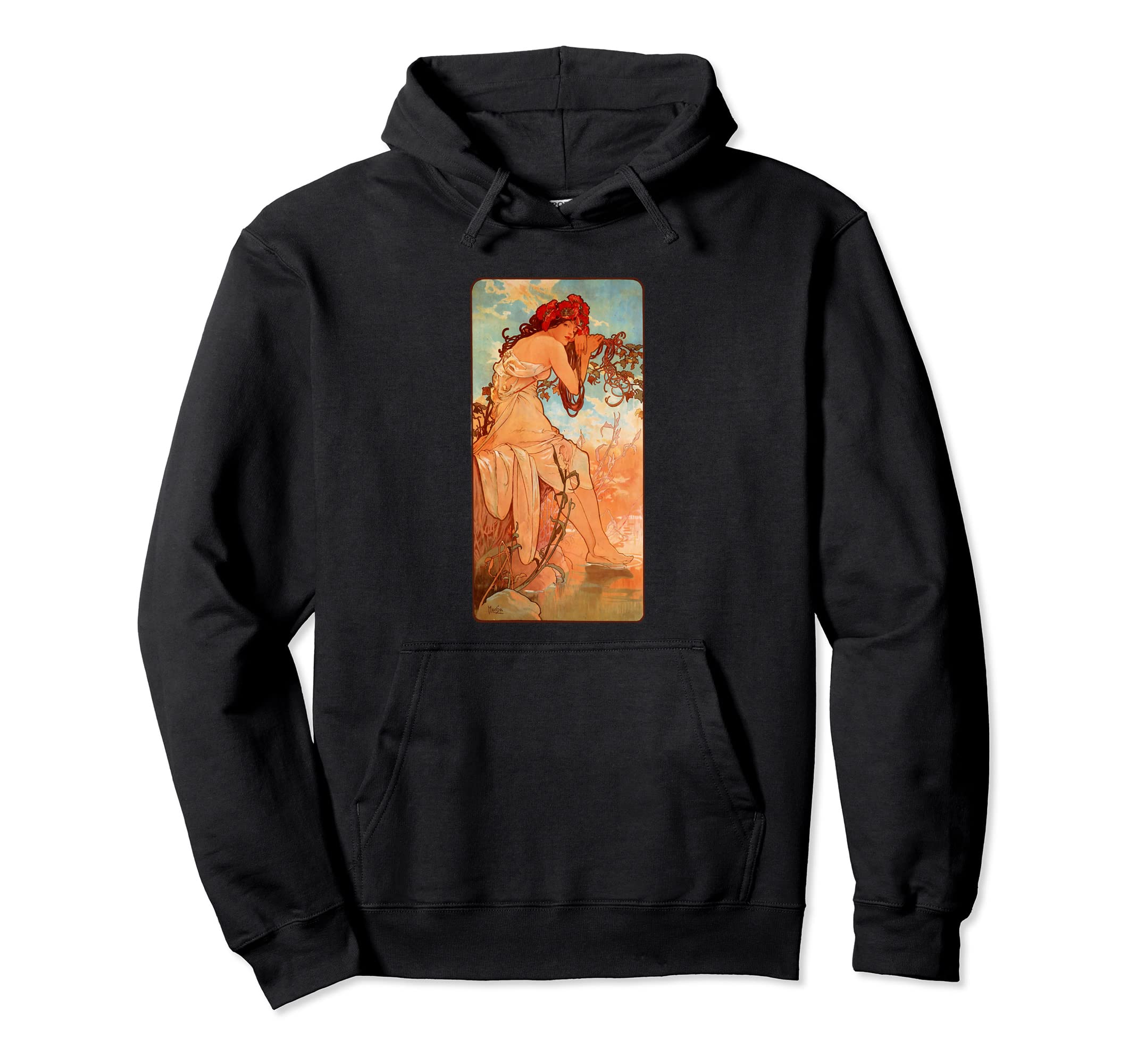 Art Nouveau Summer Maiden Mucha Beautiful and Elegant Art Deco Hoodie