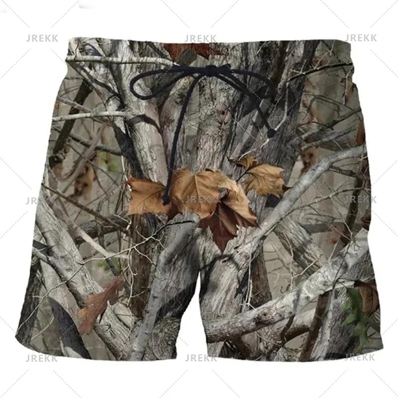 Summer 3d Camouflage Print Men's Shorts Fashion Personality Cool Natural Scenery Beach Shorts 2024 Oversized Swimming Trunks 4XL