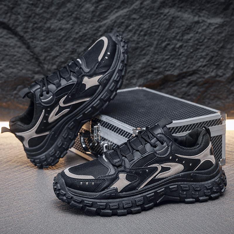 Men’s Breathable Mesh Work Shoes: Spring/Autumn Anti-Slip, Wear-Resistant Construction Sneakers.