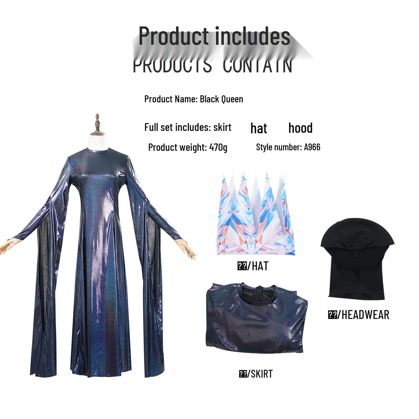 

Костюм Злой Королевы из фильма «Белоснежка» в живом исполнении - Платье в стиле Хэллоуин S