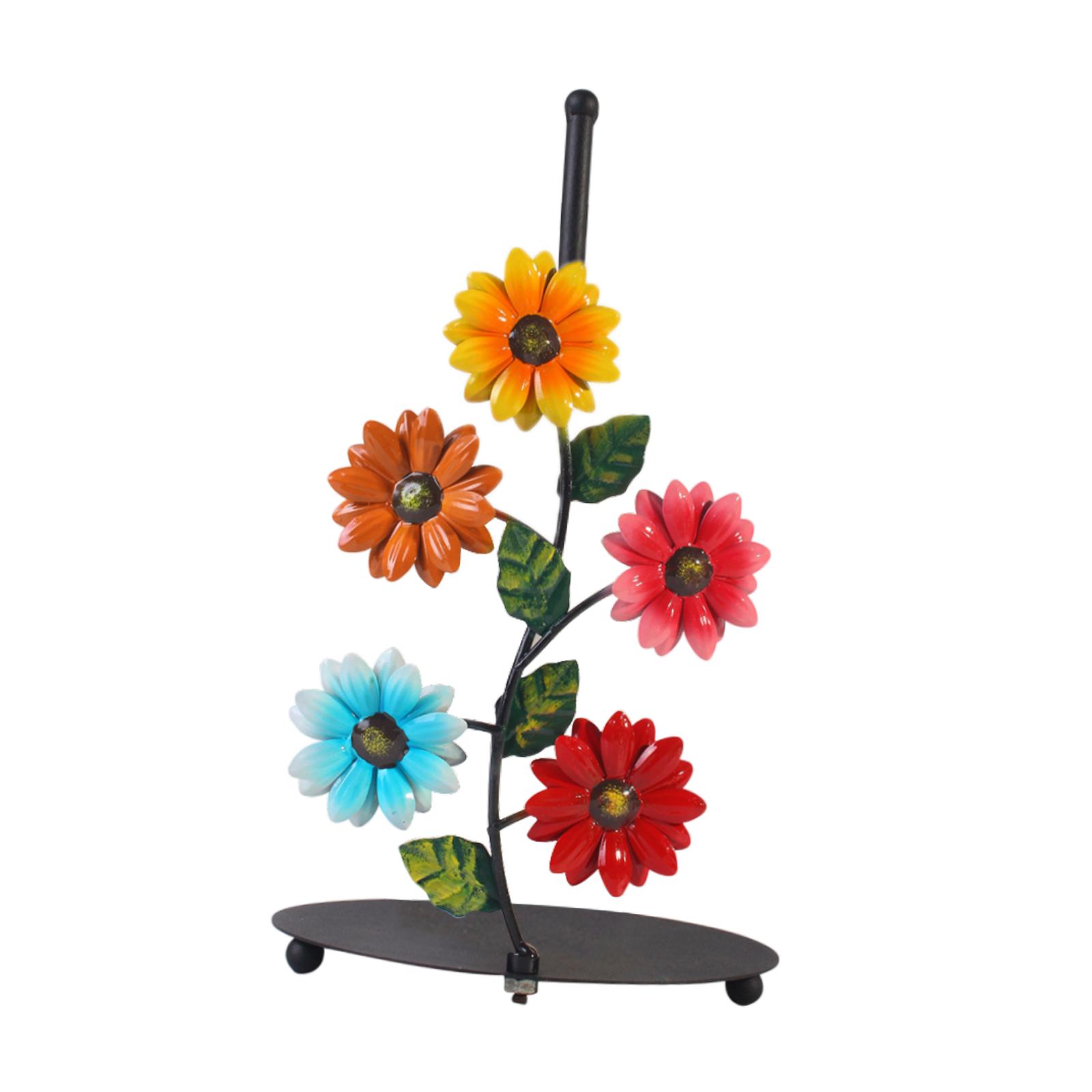 

Metal Art Sunflower Paper Towel Holder Kitchen Decorative Accessories Room Living Room Butterfly 3D Paper Towel Holder