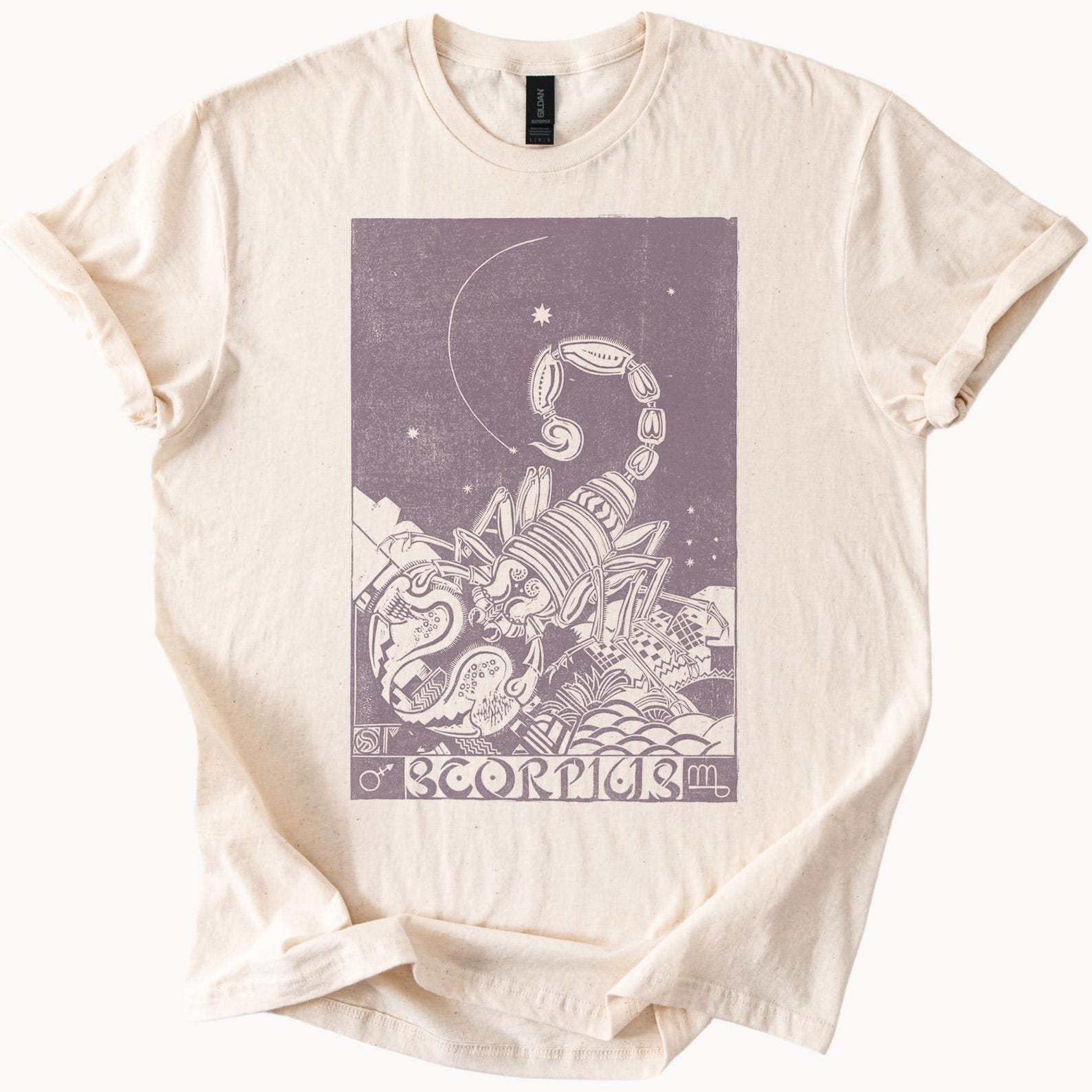 Scorpio zodiac scorpion graphic astrology t shirt celestial horoscope design mystical star sign tee astrology shirt for scorpio season 150