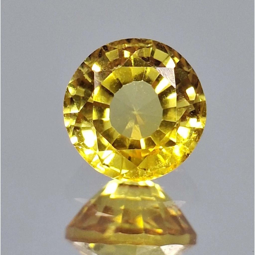 Yellow Sapphire Natural 7-9 Ct Round Cut Fabulous Certified Loose Gemstone