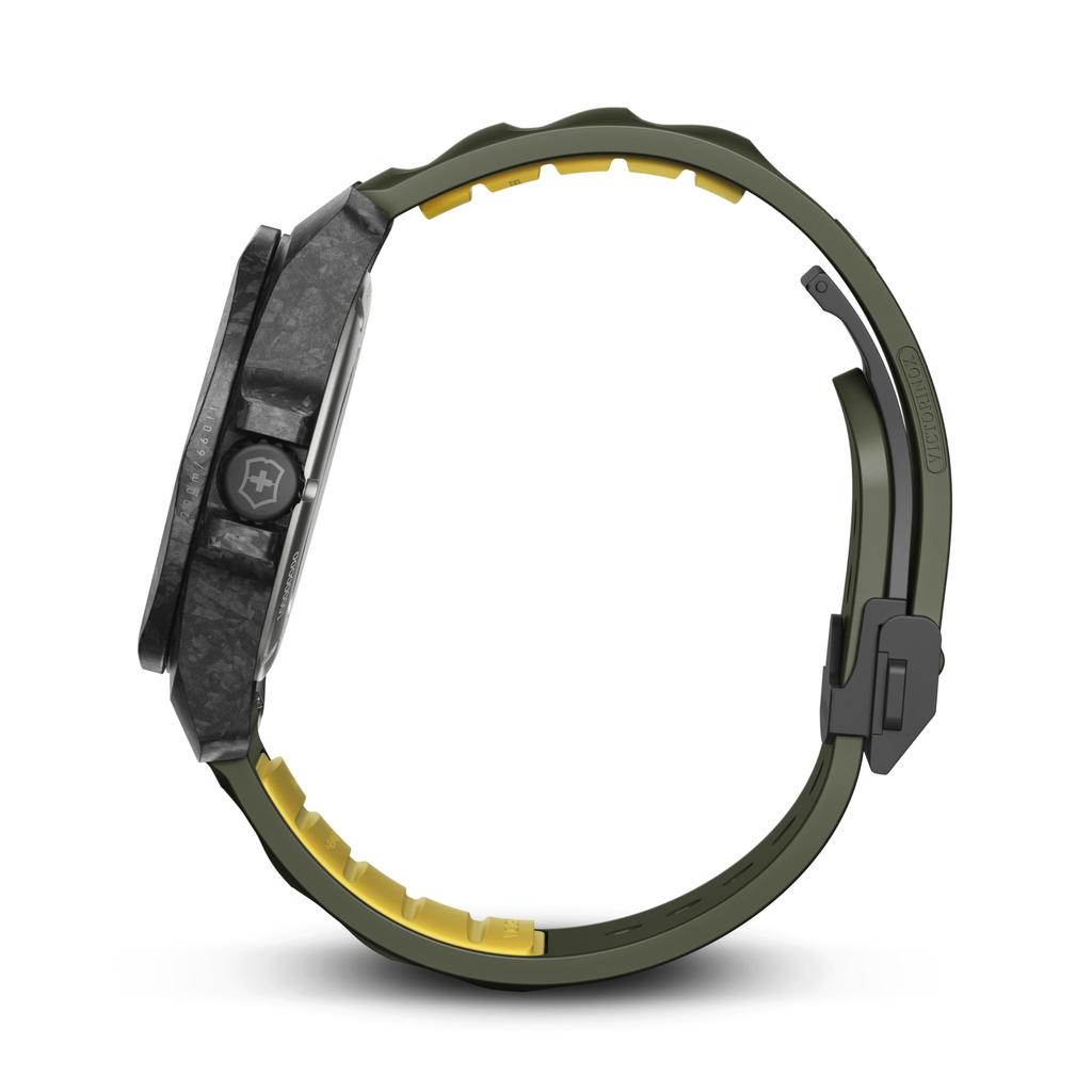 VICTORINOX Automatikuhr Analog Wasserdicht Automatik Grünes Zifferblatt Grünes Kautschukband Carbon-Komposit-Gehäuse Set Armbandwechsel 5 Jahre Garantie Marke