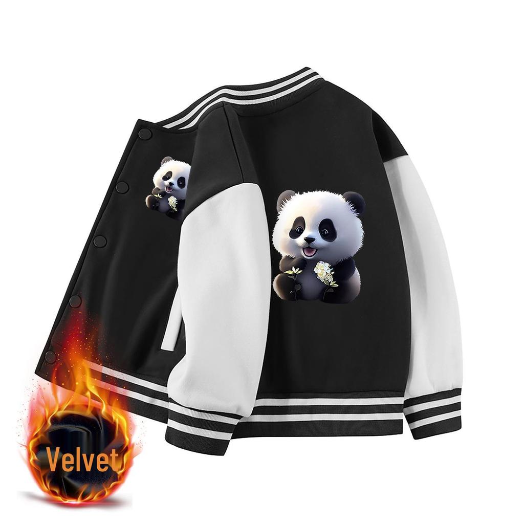 Kinder Fleece-gefütterte Baseballjacken - 2026 Frühling/Herbst Neuer Stil für Jungen & Mädchen, Perfekt für Kindergartenschuluniformen
