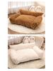 Cross-Border Plush Pet Bed: Large Rabbit Fur Sofa, Wear-Resistant Dog/Cat Nest for All Seasons.
