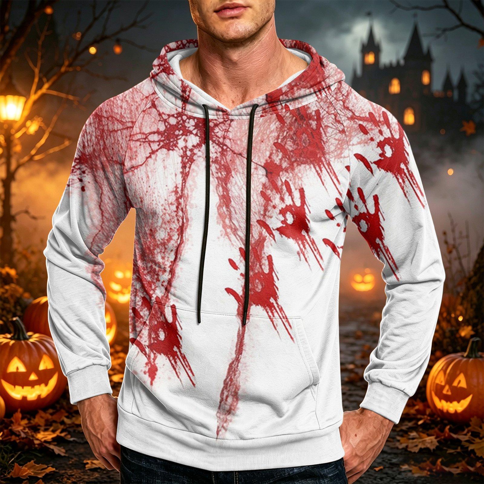 Men s Color Loose Fit Casual Hoodie with Pocket and Drawstring M