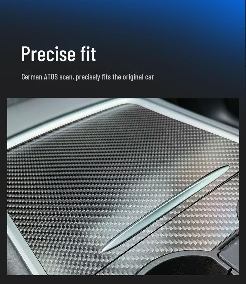 Real Carbon Fiber Center Console Trim for Tesla Model 3/Y