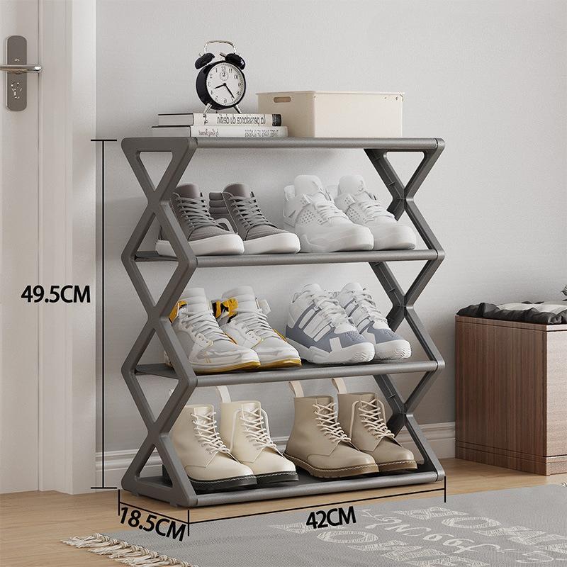 4-Tier Plastic Shoe Rack - Space-Saving, Easy Assembly, Durable Design | Suitable for Entryway and Bedroom|Shoe Storage