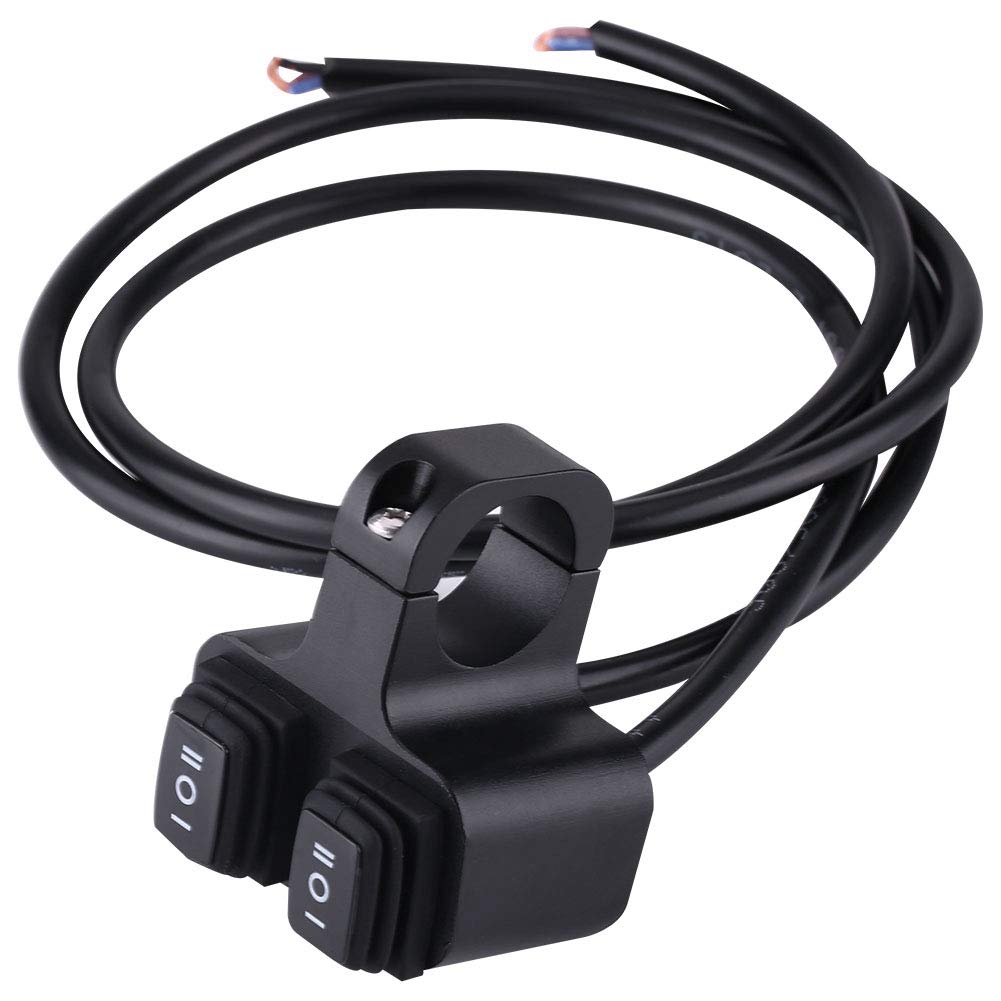 Motorcycle Handlebar Switch Control 7/8inch 3 Way On/Off Double Headlight Spotlight Control Button Ignition System Supplies Dual 3 Way Motorcycle