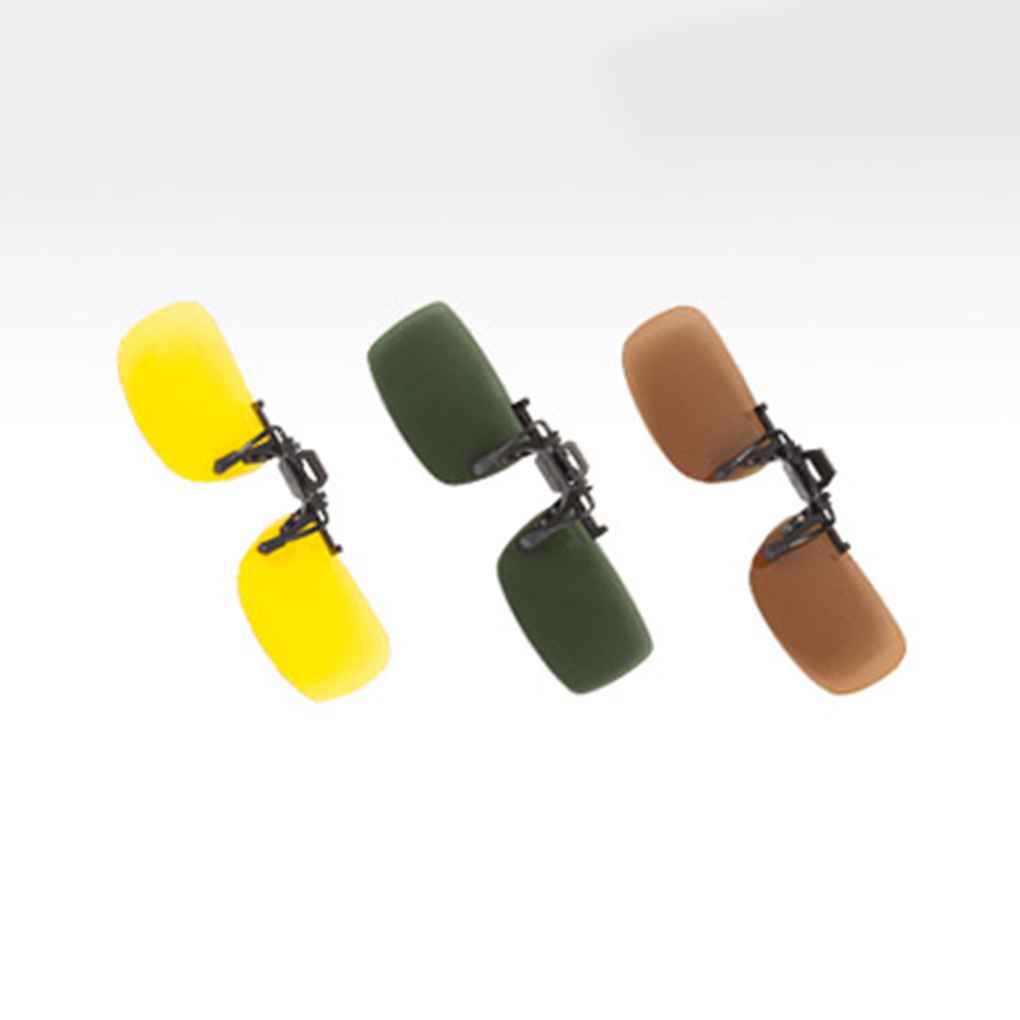 Men Women Daytime Night Clip-on Polarized Lens Eyeglasses Short-sight UV Protection Filp up Clip Eyewear