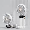 LED Digital Display Rechargeable Fan 90° Adjustable Mini Fan Folding Fan  Handheld Use