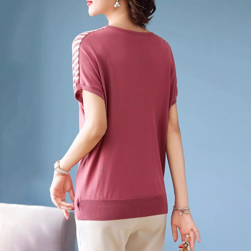 T-shirt for Women Summer Pullover T-shirt Soft Loose Printed Casual Comfortable T-shirt Top