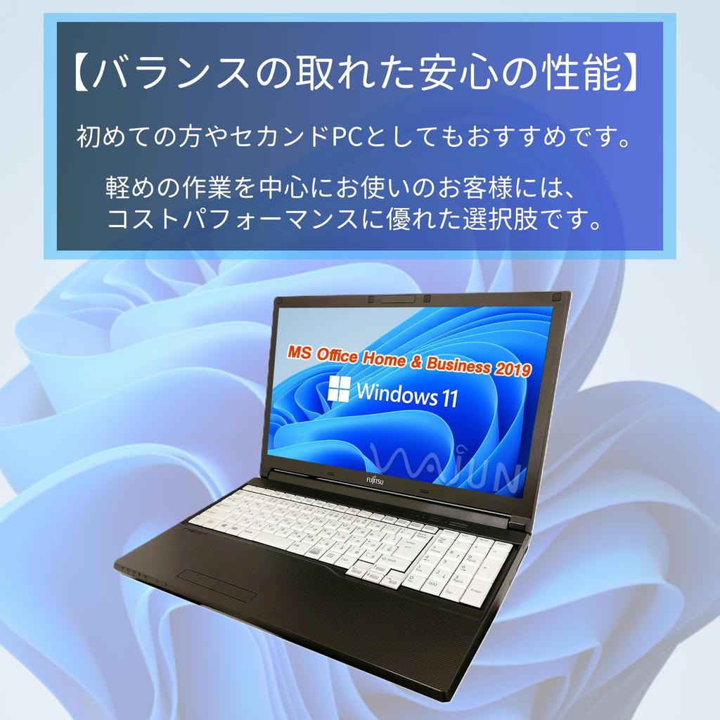 Refurbished LIFEBOOK A576 Celeron Windows 11 MS Office Home Breakfast Wajun 16GB 256GB SSD Laptop, 15.6-inch, 10-Keyboard, 3855U, Pro, & 2019, Webcam,