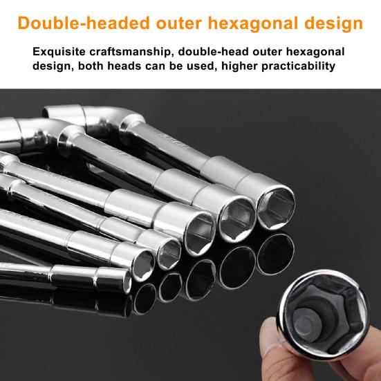 Klíč Ruční nářadí typu L Odolný kování Praktický děrovaný klíč pro automobily