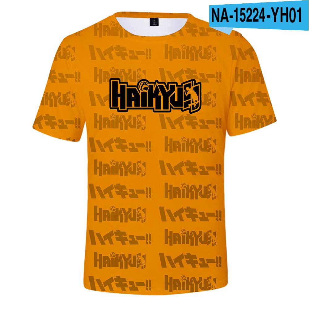 Summer Round Neck 3D Anime Print Top Fashionable Casual Short Sleeved Men's T-shirts