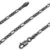 Gin No Oxidized Figaro Length Width Sterling Silver 925 Necklace Chain [Shinjuku Kura] Chain, 40-80cm (50cm), Approx. 2.4mm, Thin, (Chain Only)