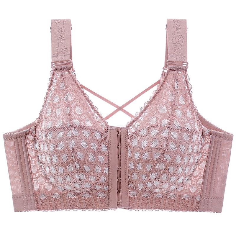 Adjustable Front Closure Support Bra for Women: Beautiful Back, Anti-Sagging, No Underwire, Plus Size - Minimizes Large Chests