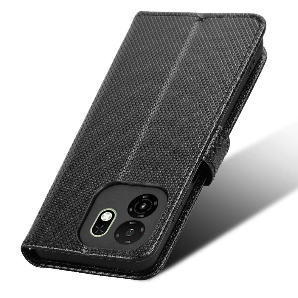 For itel A100C 4G Leather Wallet Case with Strap Diamond Texture Phone Cover
