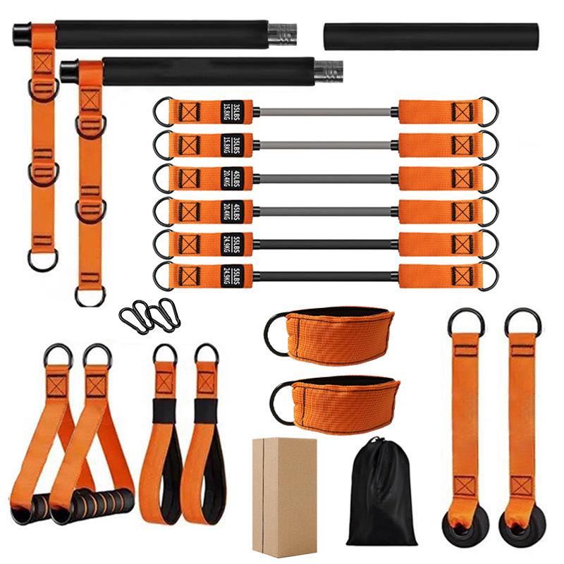 Multifunctional Home Gym Resistance Band & Pilates Bar for Strength Training