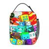 Geometry Cube Gaming Dash Insulated Lunch Bag Leakproof Lunch Container Thermal Bag Tote Lunch Box Beach Picnic Men Women