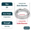 100pcs Stainless Steel Double Ring Flattened Loop Sub Bait Hook Connector Reinforced Flattened O-ring Fishing Gear Accessories
