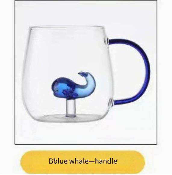 Pahar din Sticlă cu Bule 3D Realizat Manual Formă Tridimensională Animal și Plantă Formă Rezistent la Căldură Pahar Borosilicat pentru Băuturi & Cadouri