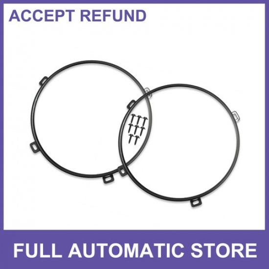 

Pair 7 Headlight Mounting Bracket Ring Headlamp Bracket Bezels Covers for Jeep