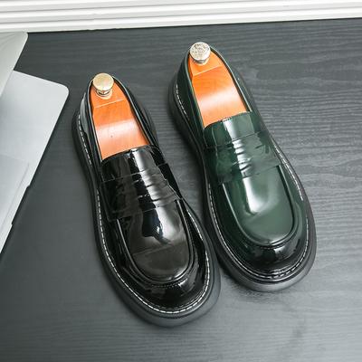 Scarpe da Matrimonio Casual da Uomo Moda Pelle Verniciata Fondo Spesso Scarpe Formali per Uomo Marca di Lusso Mocassini Mocassini Business