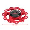 Lightweight 11T Mountain Bike   Rr Derailleur Pulley   Wheel (Black Red)