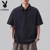 Men's Pure Cotton Loose Fit Short Sleeve Polo Shirt