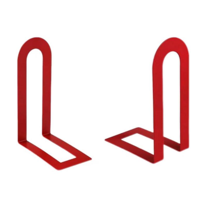 Elegant L-shaped Iron Bookends 1 Pair Rust-resistant for Long-lasting Use in Home Office