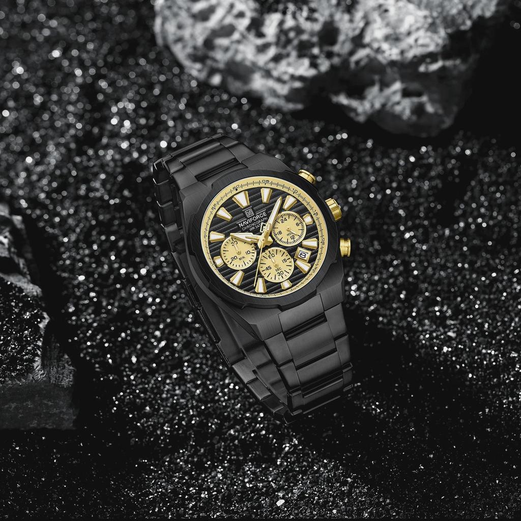 Mens Watches Stainless Steel Watch Waterproof Luxury Quartz Clock Chronograph Luminous Wristwatches Relogio Masculino