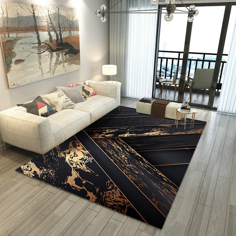 Living Room Carpet Marble Style Coffee Table Floor Mat Nordic Style Home Bedroom Bedside Carpet