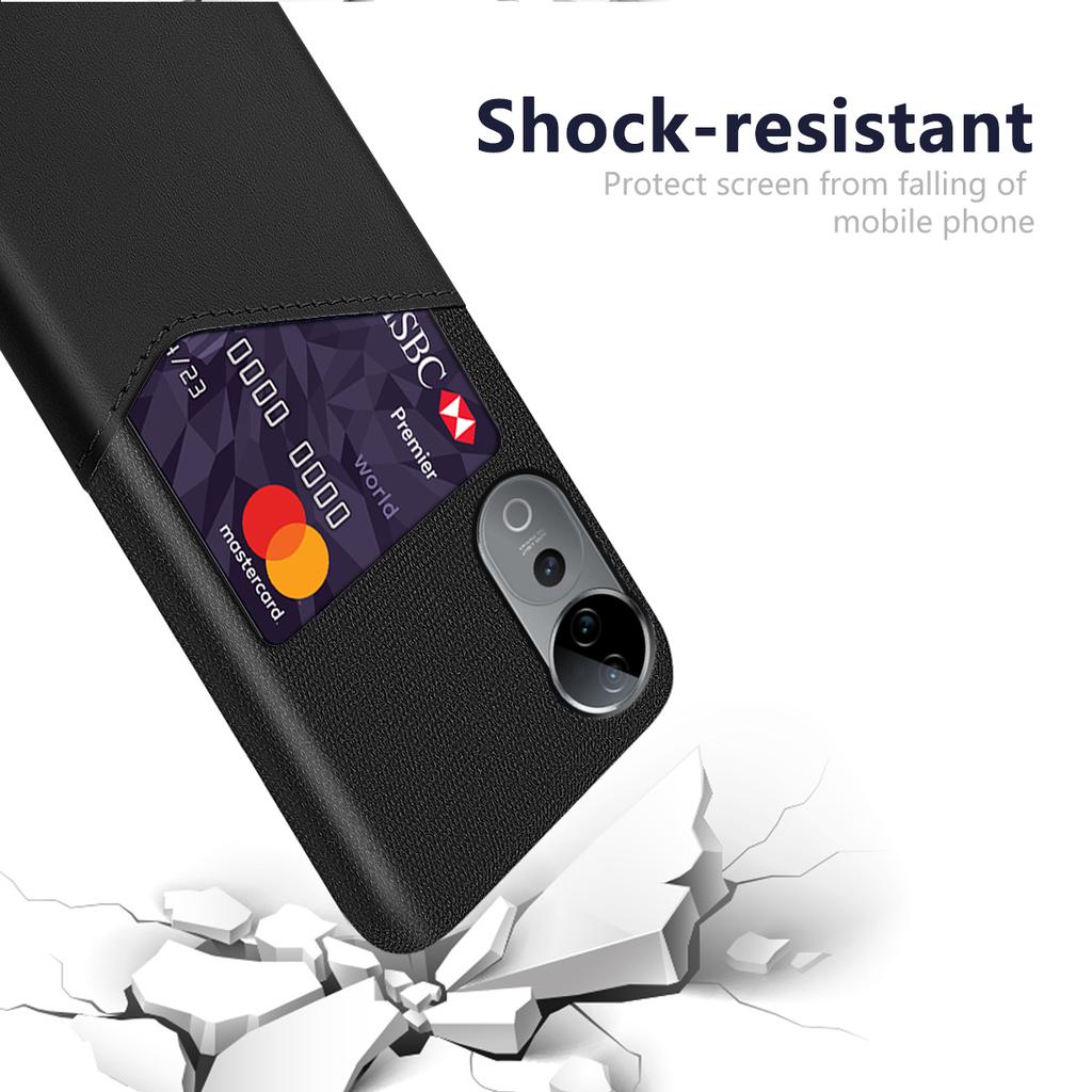 For vivo S19 Pro 5G Case Cloth Texture PU Leather Hard PC Card Slot Phone Cover