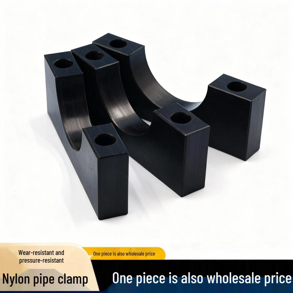 Nylon U-Shaped Groove Pipe and Cable Clamp - Wear-Resistant, Anti-Slip, Irregular Positioning Block