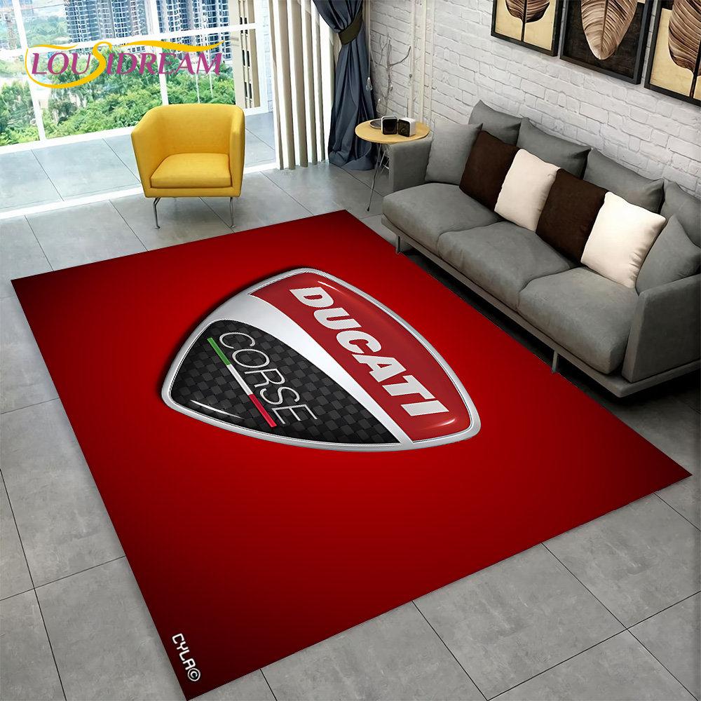 3D D-Ducati Pattern Area Rug Large,Carpet Rug for Living Room Bedroom Sofa Doormat Kitchen Decor,Kid Game Non-slip Floor Pad Mat