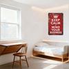 Vintage Keep Calm and Mind Your Business Metallblechschild mit Krone, verwitterter rostiger Rand Heimdeko für Bar Café Man Cave Wand