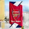 Arsenal F.c. Customize Your Name Beach Towel Super Soft & Absorbent Perfect for Traveling Yoga Camping and Swimming
