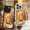 Phone case: 2D flat design, suitable for iPhone 18 17 16 15 14 13 Pro protective case, honey little bear, perfect Christmas and Halloween holiday gift