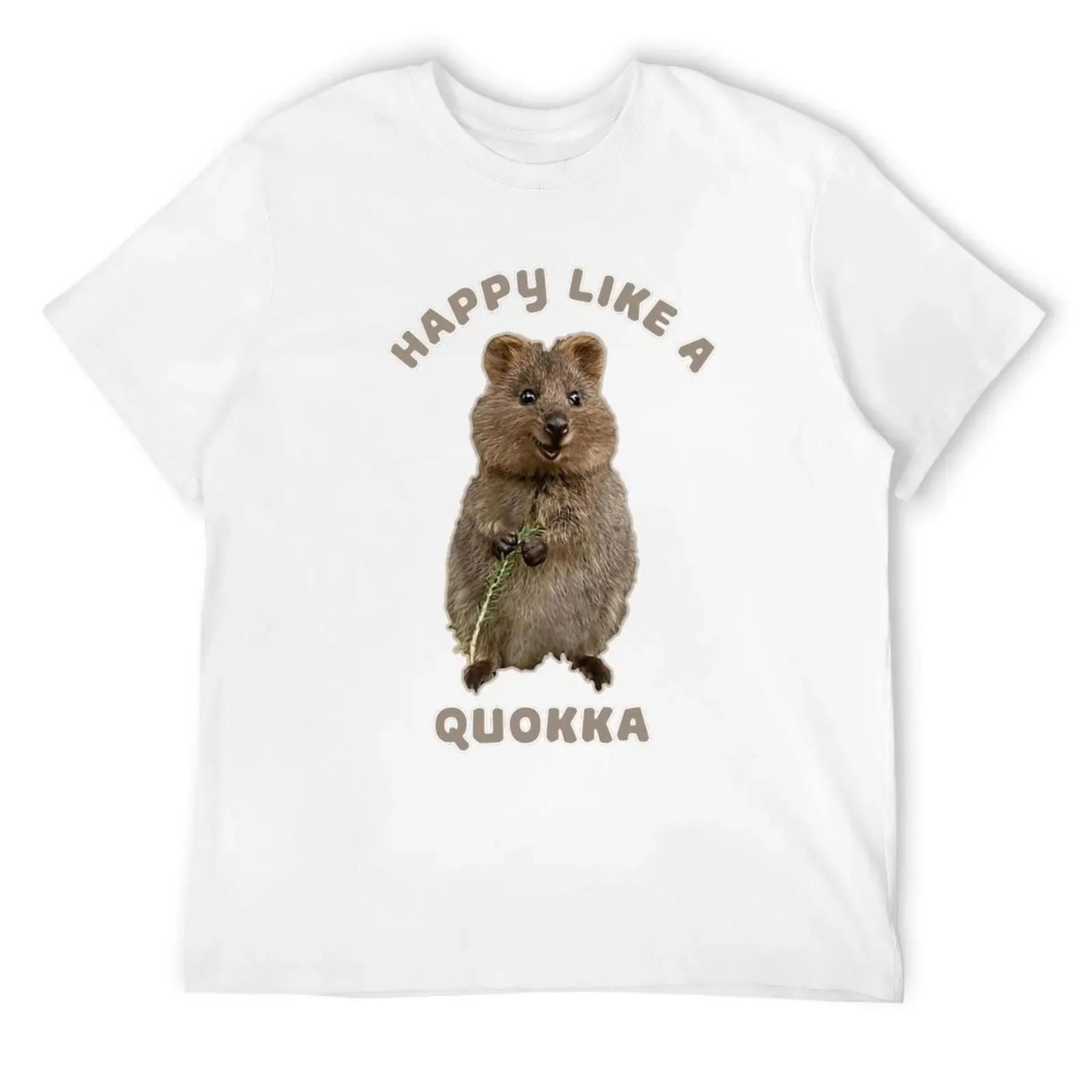 

Happy LIke A Quokka TShirt Shirts Graphic Tees New Edition Graphic Shirts Shirts Unisex Cute Funny Vintage Gift TShirts S