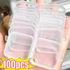 1-100 Stück Mini-Aufbewahrungsbox Transparent Quadratisch Kleine Kunststoffboxen für Ohrringe Ringe Schmuckverpackung Aufbewahrung Schmuckorganizer