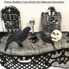 Halloween Crow Figurine - Small Bird Ornament for Tabletop & Party Decor